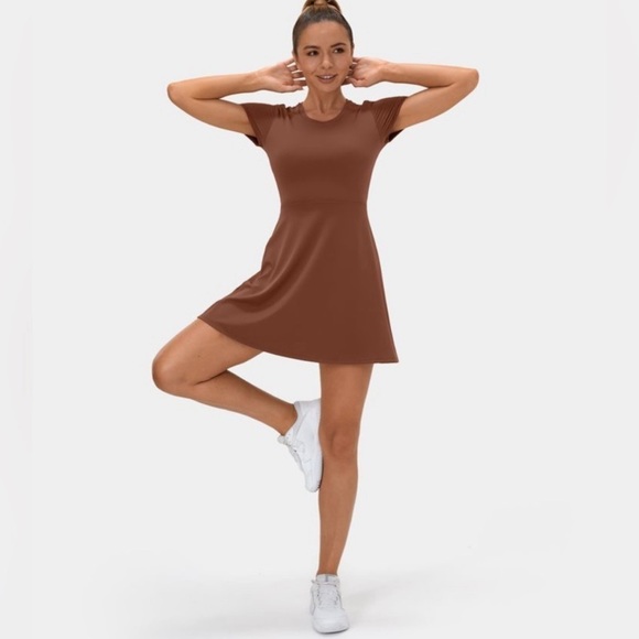 HALARA Brown Cutout Back Dress - Picture 6 of 13